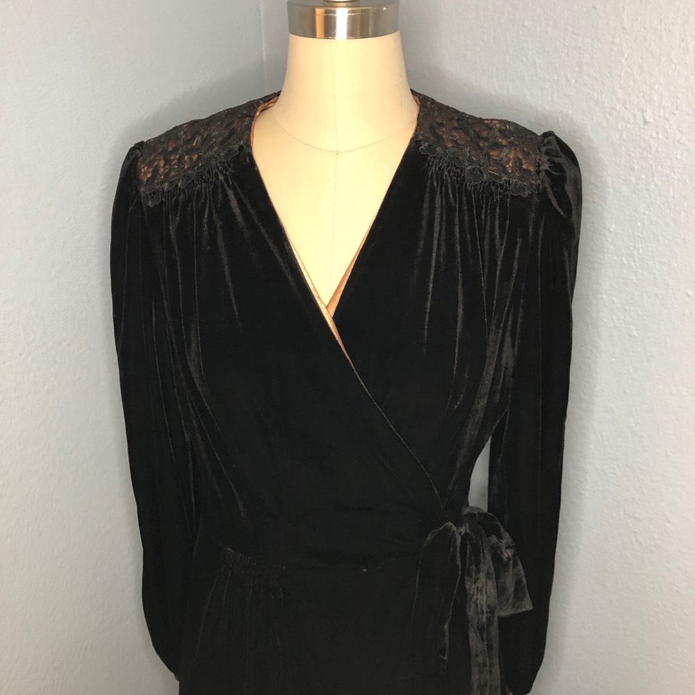 NWOT Dita Von Teese velvet DAHLIA retro Robe L - Picture 3 of 13